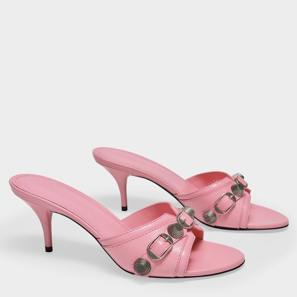 New BALENZIAGA Cagole Sandals in Pink Leather